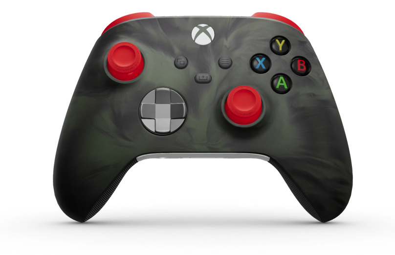 Xbox Wireless Controller - Body: Nocturnal Vapor, D-Pads: Storm Gray (Metallic), Thumbsticks: Pulse Red Front side