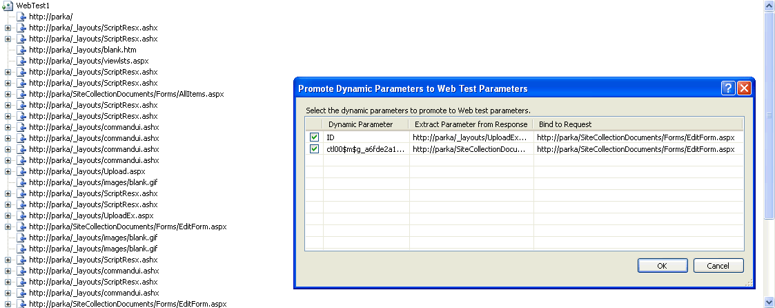 Visual Studio 2010 Web Test Recording
